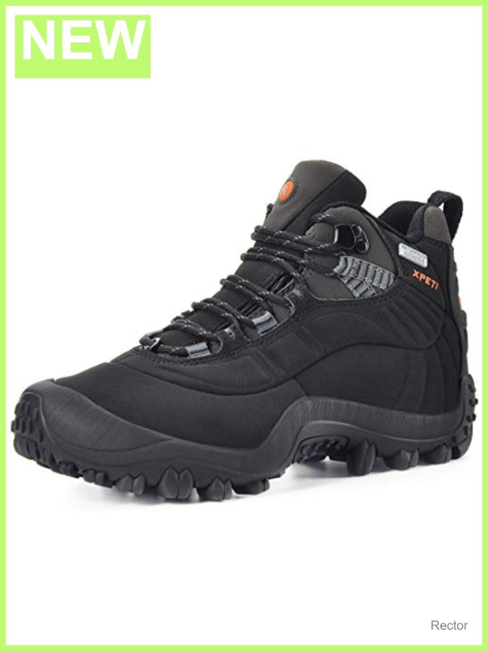 Waterproof Hiking Boots Lace-Up Rubber Toe Low-Top Men's Outdoor